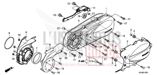 LEFT CRANKCASE COVER NSS300AD de 2013